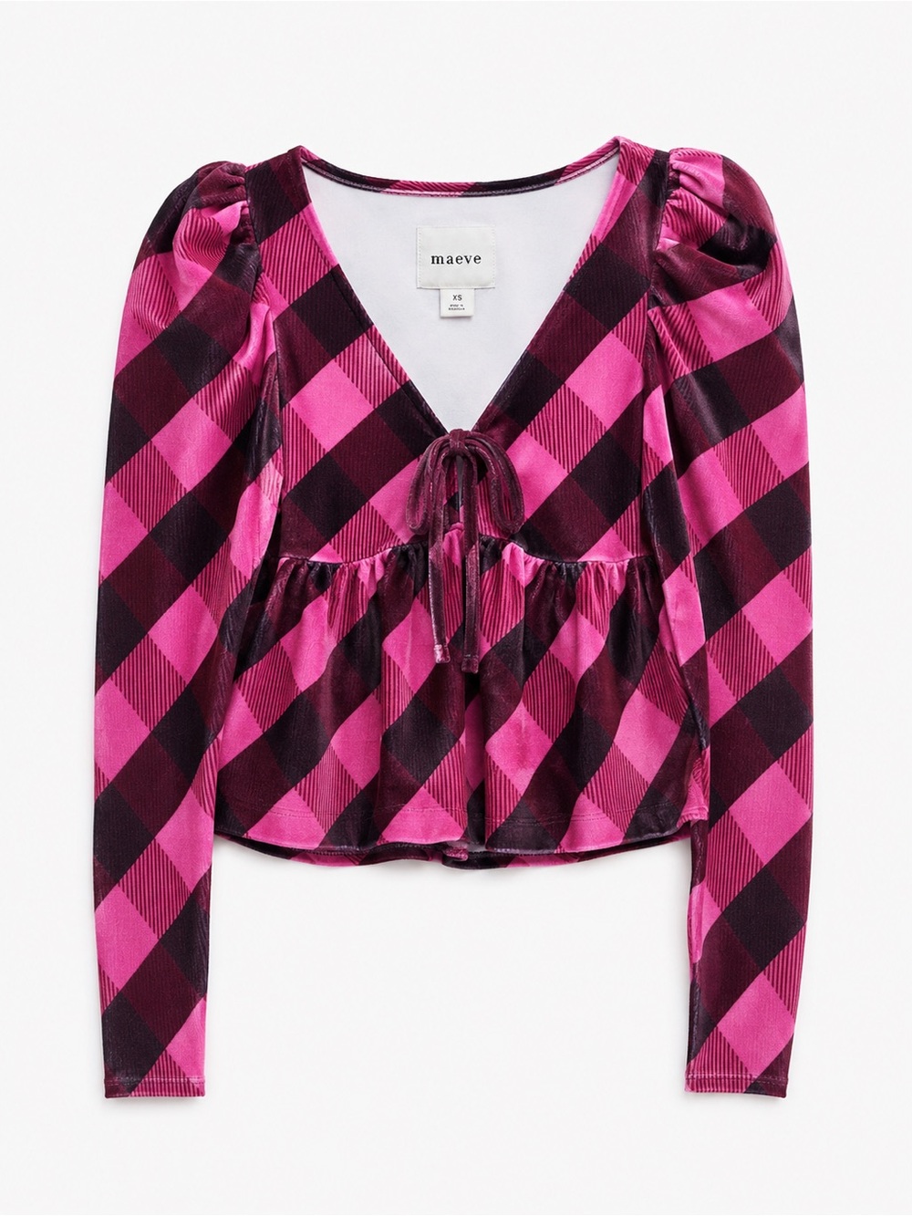 Maeve Velvet Babydoll Top Size XS NWOT - Picture 2 of 7